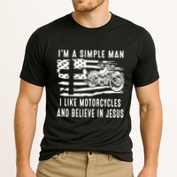 I Am A Simple Man I Like Motorcycles And Believe In Jesus Performance Shirt