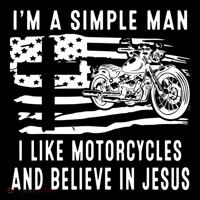 I Am A Simple Man I Like Motorcycles And Believe In Jesus Women's V-Neck T-Shirt
