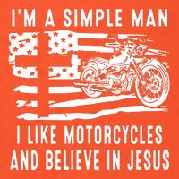 I Am A Simple Man I Like Motorcycles And Believe In Jesus Short Acrylic Beanie