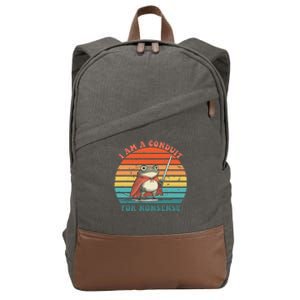 I Am A Conduit For Nonsense Cotton Canvas Backpack