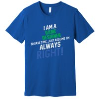 I Am A Game Designer To Save Time IM Always Right Great Gift Premium T-Shirt