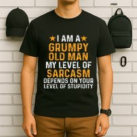 I Am A Grumpy Old Man My Level Of Sarcasm Depends On Your T-Shirt