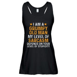 I Am A Grumpy Old Man My Level Of Sarcasm Depends On Your Ladies Essential Flowy Tank