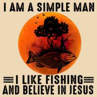 I Am A Simple Man I Like Fishing And Believe In Jesus Drawstring Bag