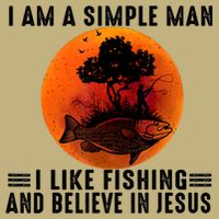 I Am A Simple Man I Like Fishing And Believe In Jesus Magnet