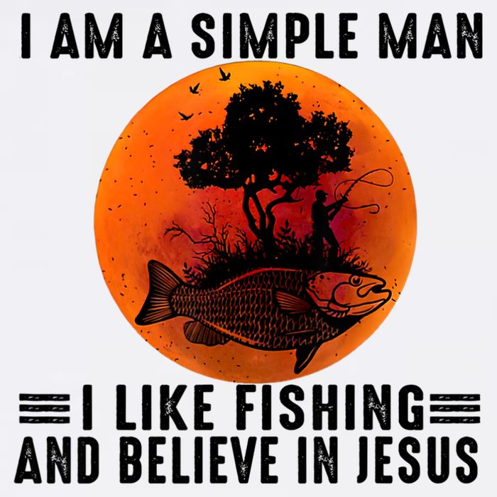I Am A Simple Man I Like Fishing And Believe In Jesus Mesh Reversible Basketball Jersey Tank