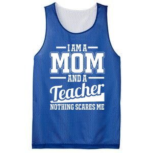 I Am A Mom And A Teacher Gift Mesh Reversible Basketball Jersey Tank