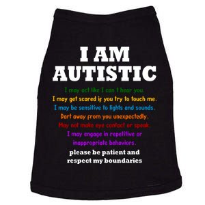 I Am Autistic Please Be Patient Doggie Tank