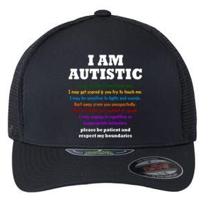 I Am Autistic Please Be Patient Flexfit Unipanel Trucker Cap