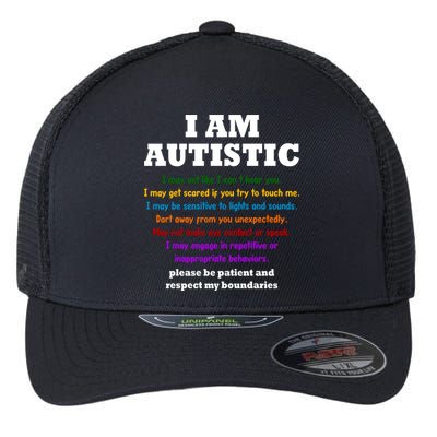 I Am Autistic Please Be Patient Flexfit Unipanel Trucker Cap