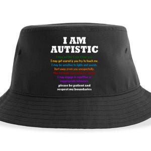 I Am Autistic Please Be Patient Sustainable Bucket Hat