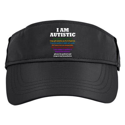 I Am Autistic Please Be Patient Adult Drive Performance Visor