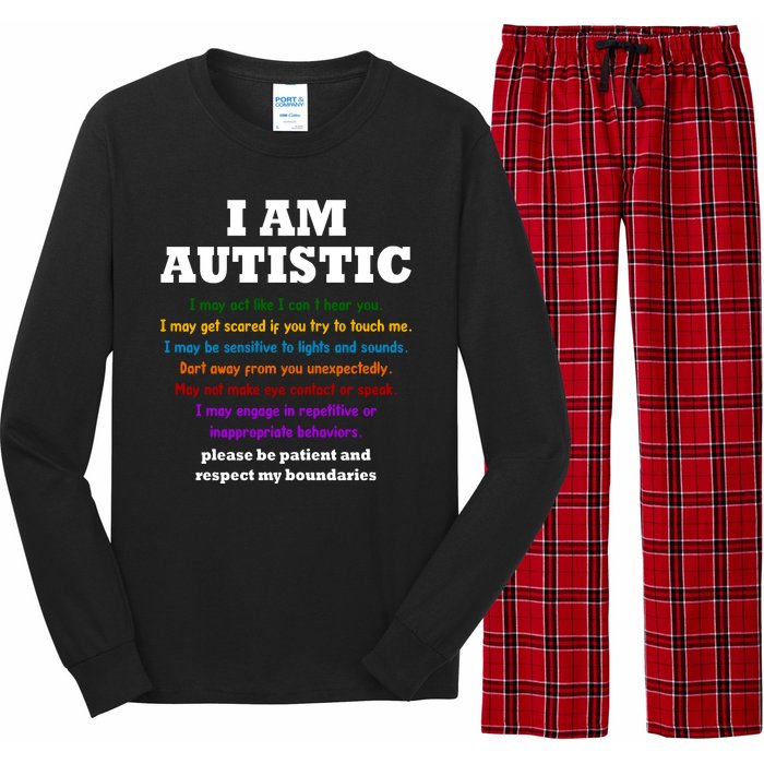 I Am Autistic Please Be Patient Long Sleeve Pajama Set