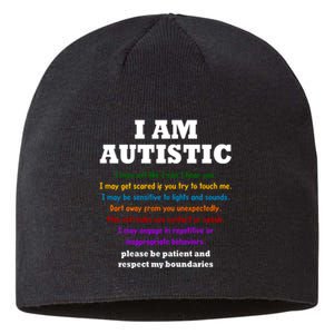 I Am Autistic Please Be Patient Sustainable Beanie