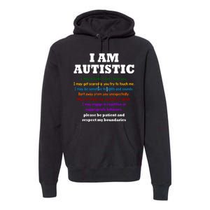 I Am Autistic Please Be Patient Premium Hoodie