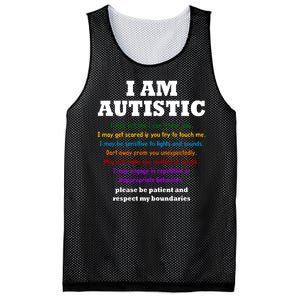 I Am Autistic Please Be Patient Mesh Reversible Basketball Jersey Tank