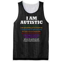 I Am Autistic Please Be Patient Mesh Reversible Basketball Jersey Tank