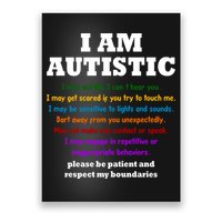 I Am Autistic Please Be Patient Poster