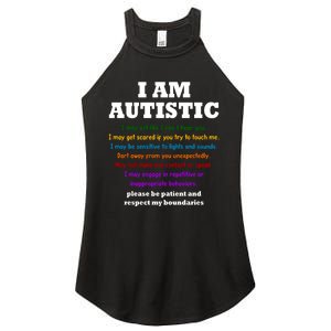 I Am Autistic Please Be Patient Women's Perfect Tri Rocker Tank