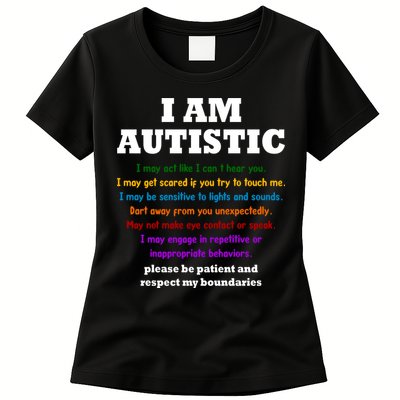 I Am Autistic Please Be Patient Womens T-Shirt