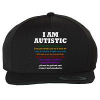 I Am Autistic Please Be Patient Wool Snapback Cap