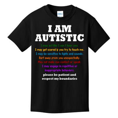 I Am Autistic Please Be Patient Kids T-Shirt