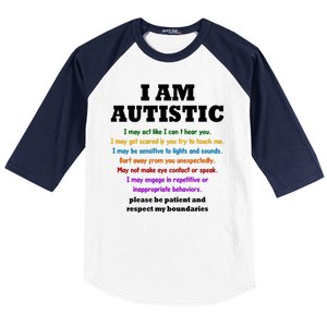 I Am Autistic Please Be Patient Baseball Sleeve Shirt