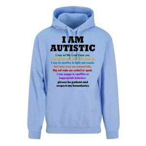 I Am Autistic Please Be Patient Unisex Surf Hoodie