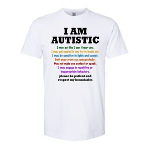 I Am Autistic Please Be Patient Softstyle® CVC T-Shirt