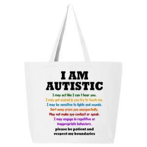 I Am Autistic Please Be Patient 25L Jumbo Tote