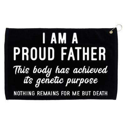 I Am A Proud Father Funny Athiest Dad Gift Grommeted Golf Towel