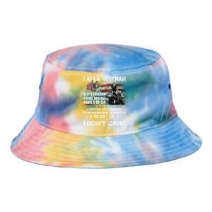 I Am A Veteran I Love Freedom My Country Funny Veteran Gift Tie Dye Newport Bucket Hat