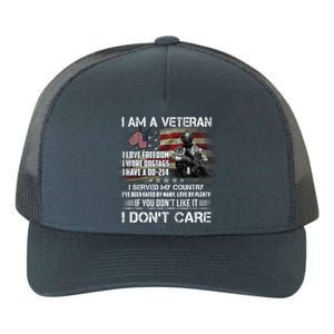 I Am A Veteran I Love Freedom My Country Funny Veteran Gift Yupoong Adult 5-Panel Trucker Hat