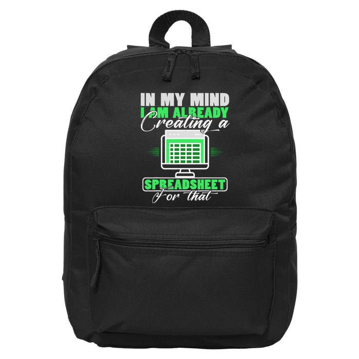 I Am Already Creating A Spreadsheet Excel Accountant 16 in Basic Backpack