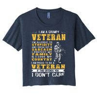 I Am A Grumpy Veteran Proud To Be Veteran Women's Crop Top Tee