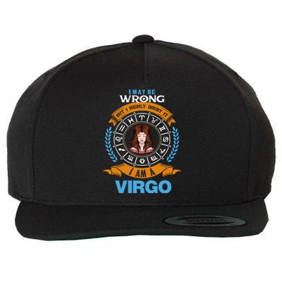 I Am A Virgo Astrology Zodiac August September Birthday Great Gift Wool Snapback Cap