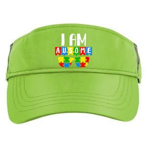 I Am Ausome Autism Puzzle Autism Awareness Month Adult Drive Performance Visor