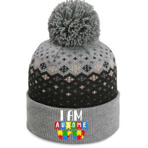 I Am Ausome Autism Puzzle Autism Awareness Month The Baniff Cuffed Pom Beanie