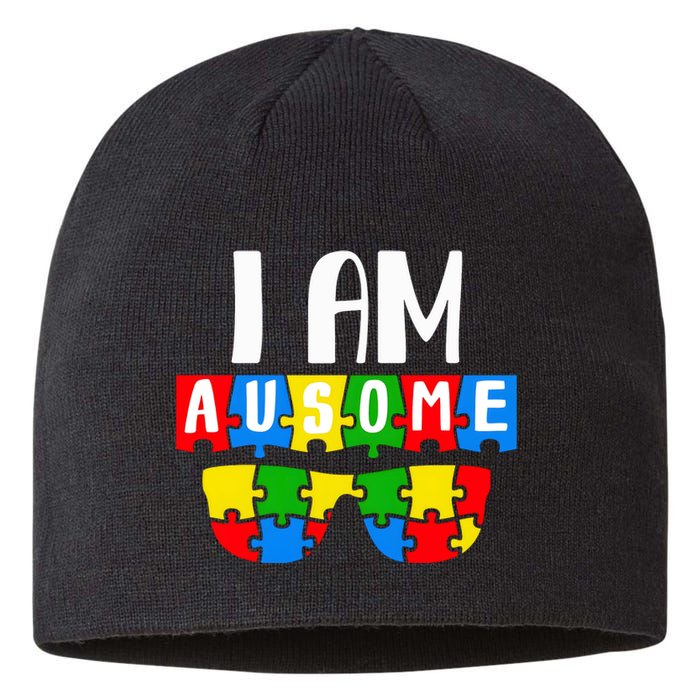 I Am Ausome Autism Puzzle Autism Awareness Month Sustainable Beanie