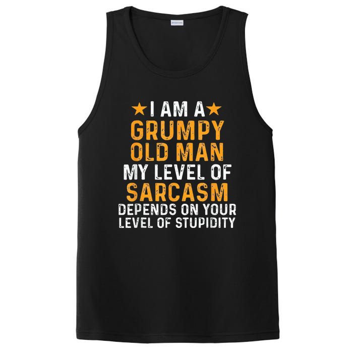 I Am A Grumpy Old Man My Level Of Sarcasm Depends On Your PosiCharge Competitor Tank