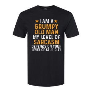 I Am A Grumpy Old Man My Level Of Sarcasm Depends On Your Softstyle CVC T-Shirt