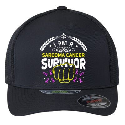 I Am A Sarcoma Cancer Survivor For Support Cancer Survivor Cute Gift Flexfit Unipanel Trucker Cap