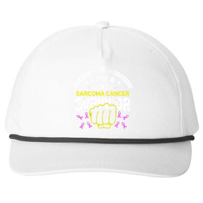 I Am A Sarcoma Cancer Survivor For Support Cancer Survivor Cute Gift Snapback Five-Panel Rope Hat