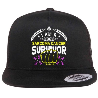 I Am A Sarcoma Cancer Survivor For Support Cancer Survivor Cute Gift Flatbill Hat