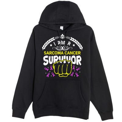 I Am A Sarcoma Cancer Survivor For Support Cancer Survivor Cute Gift Premium Pullover Hoodie
