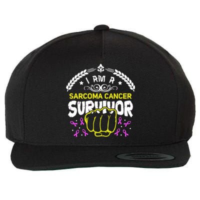 I Am A Sarcoma Cancer Survivor For Support Cancer Survivor Cute Gift Wool Snapback Cap