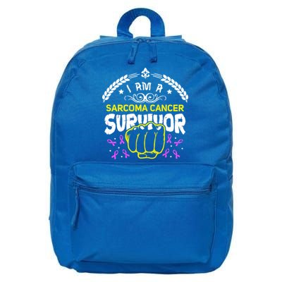 I Am A Sarcoma Cancer Survivor For Support Cancer Survivor Cute Gift 16 in Basic Backpack