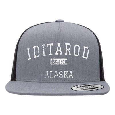 Iditarod Alaska AK Vintage Flat Bill Trucker Hat