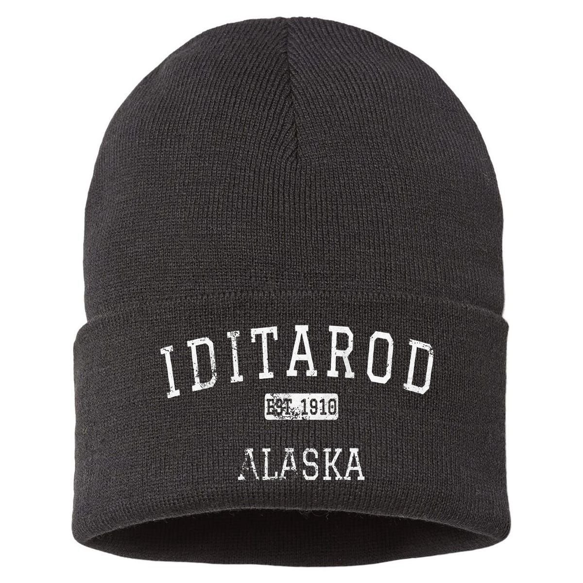 Iditarod Alaska AK Vintage Sustainable Knit Beanie