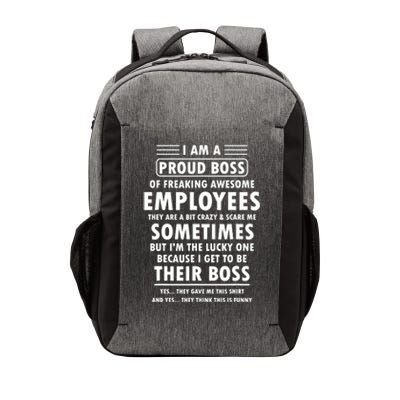 I Am A Proud Boss Of Freaking Awesome Employees Funny Boss Vector Backpack